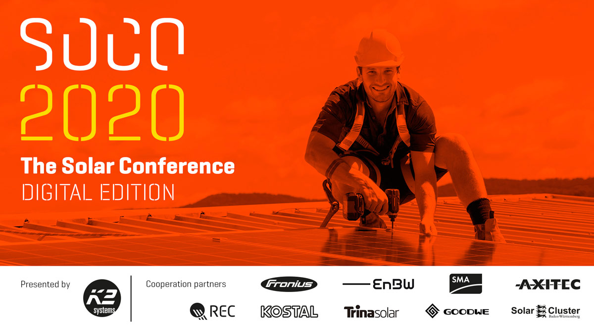 SOCO 2020: conference on solar energy - 30 June 2020