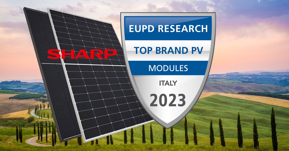 Sharp Energy Solution Top Brand PV Award for Italy, Romania, Middle ...