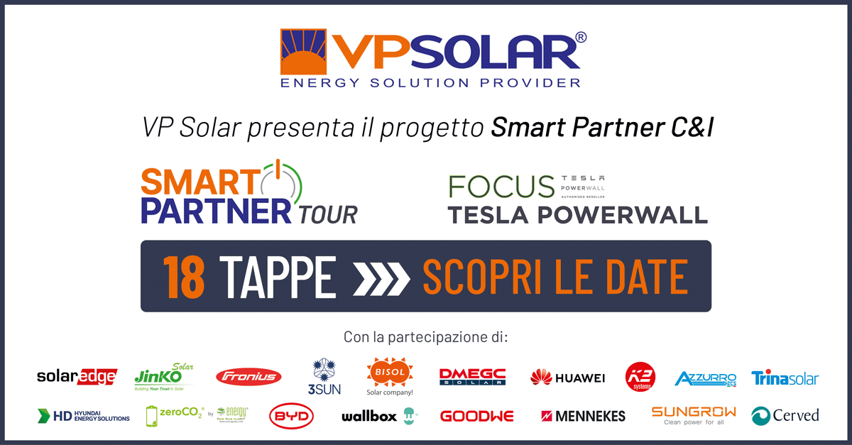 Smart Partner C&I Tour e Focus Tesla Powerwall